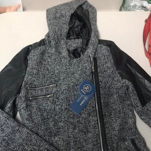Hooded patchwork jacket NWT